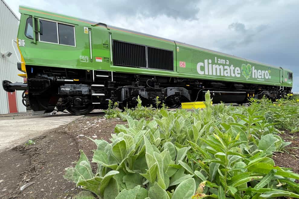 Hybrid cars built in the UK will soon be exported to continental Europe via a train running on greener fuel made from used vegetable oil, the Department for Transport has announced (Department for Transport/PA)