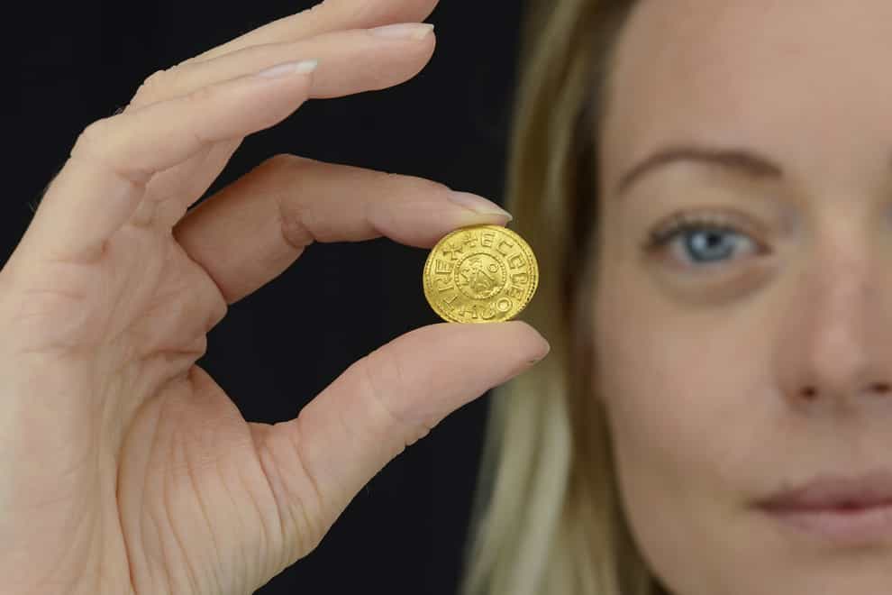 An Anglo-Saxon coin which is set to fetch up to £200,000 at auction (Dix Noonan Webb/PA)