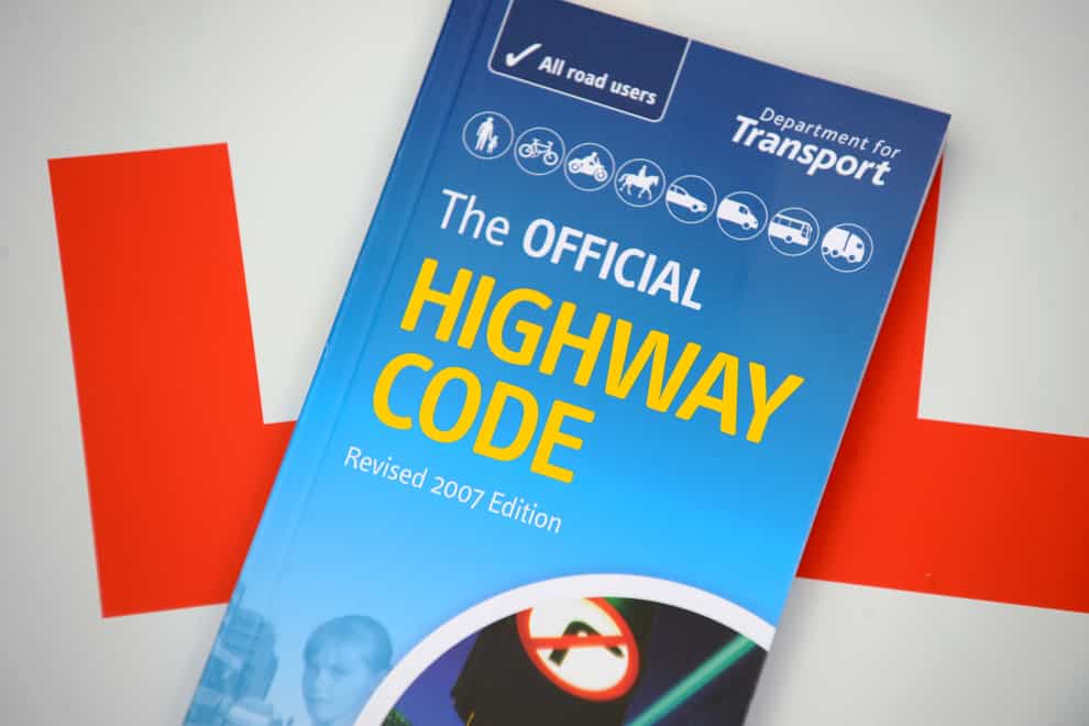 The official Highway Code book (PA)