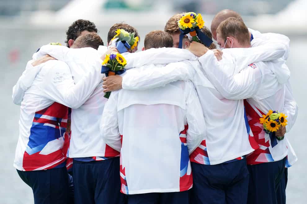 Great Britain’s men’s eight team secured a bronze on the final day of the regatta (Mike Egerton/PA)