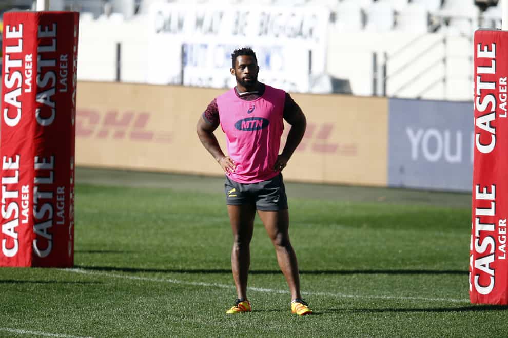 Siya Kolisi, pictured, has further inflamed refereeing tensions ahead of Saturday’s second Test with the British and Irish Lions (Steve Haag/PA)