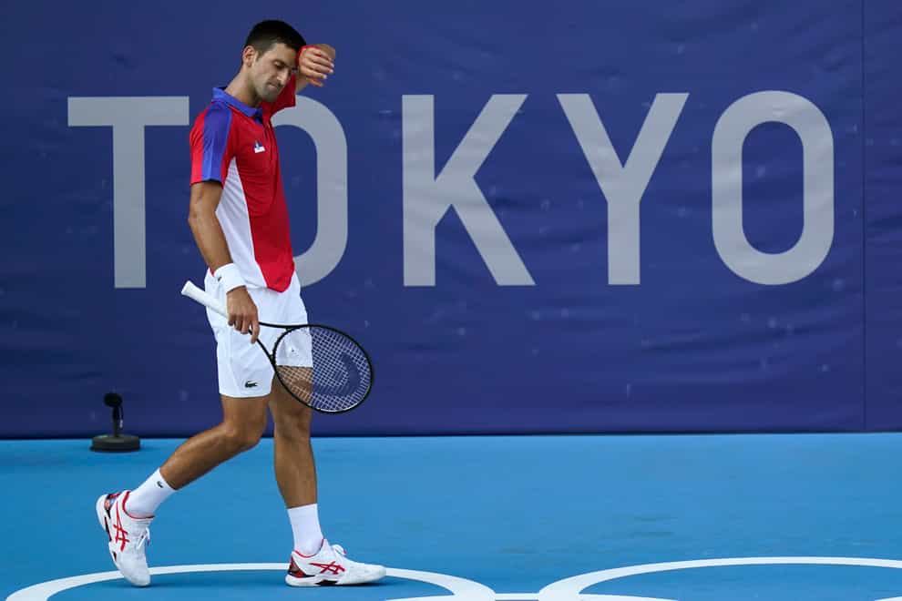 Novak Djokovic’s dreams of Olympic gold in Tokyo are over (Seth Wenig/AP)