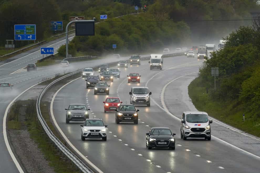 Seven in 10 drivers want lower motorway speed limits in wet weather, a new survey suggests (Steve Parsons/PA)
