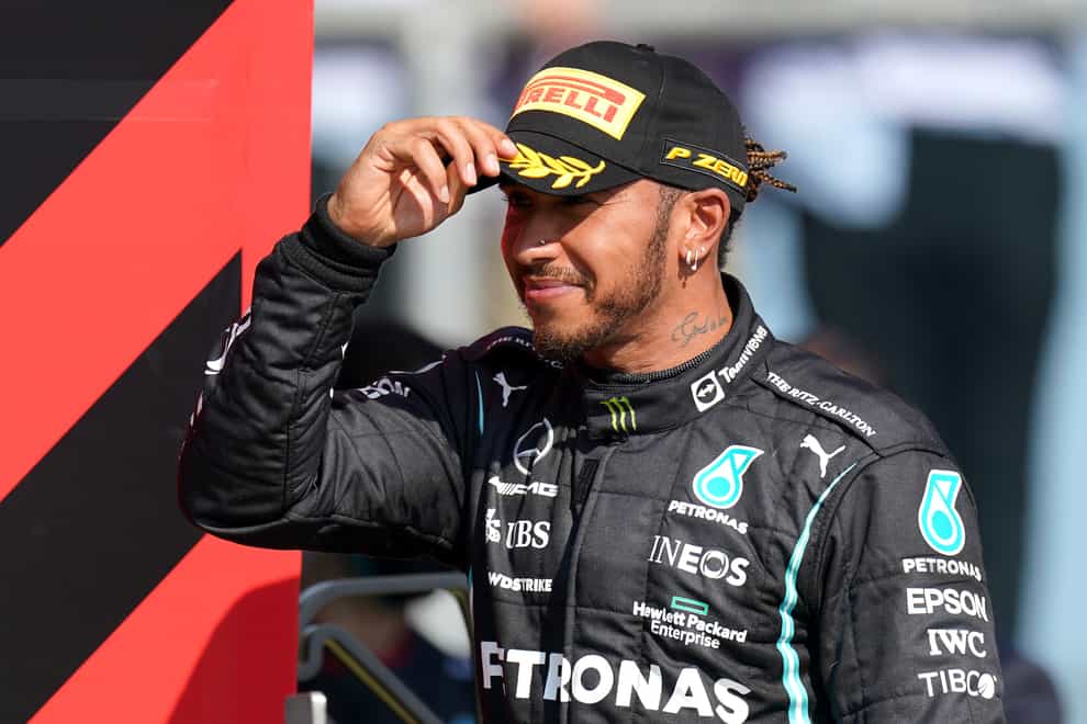 Lewis Hamilton topped final practice (Tim Goode/PA)