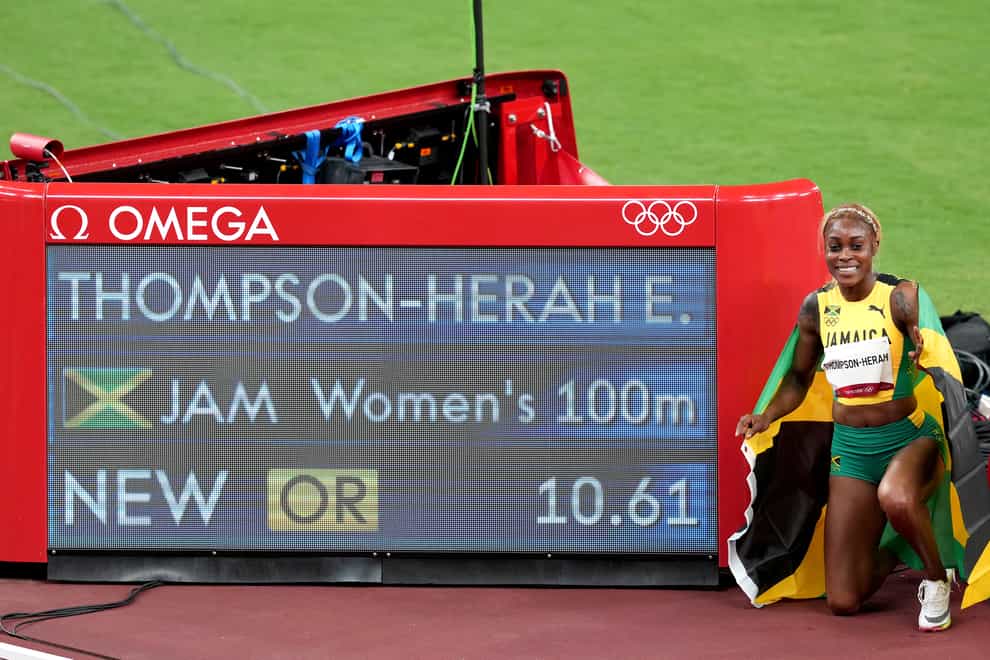 Elaine Thompson-Herah set an Olympic record time (Martin Rickett/PA)