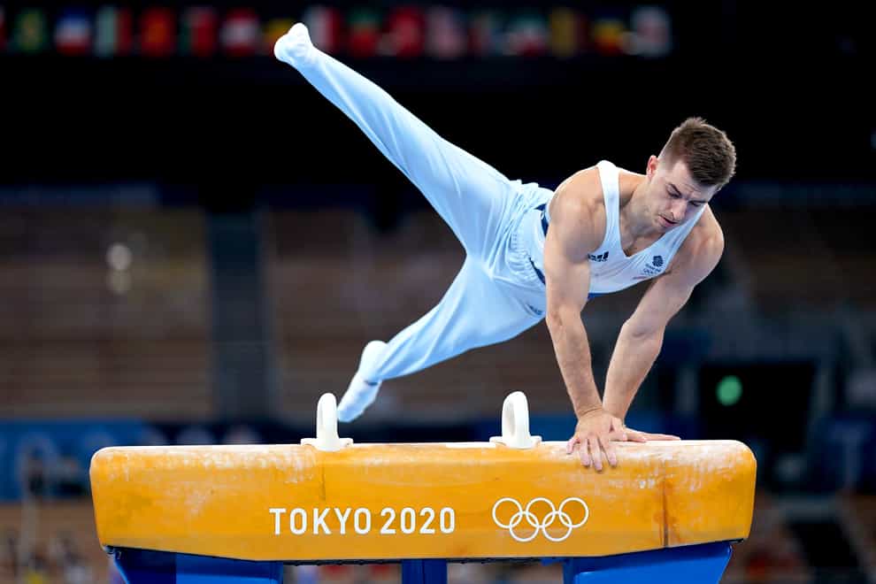 Max Whitlock in pommel horse action in Tokyo (Mike Egerton/PA)