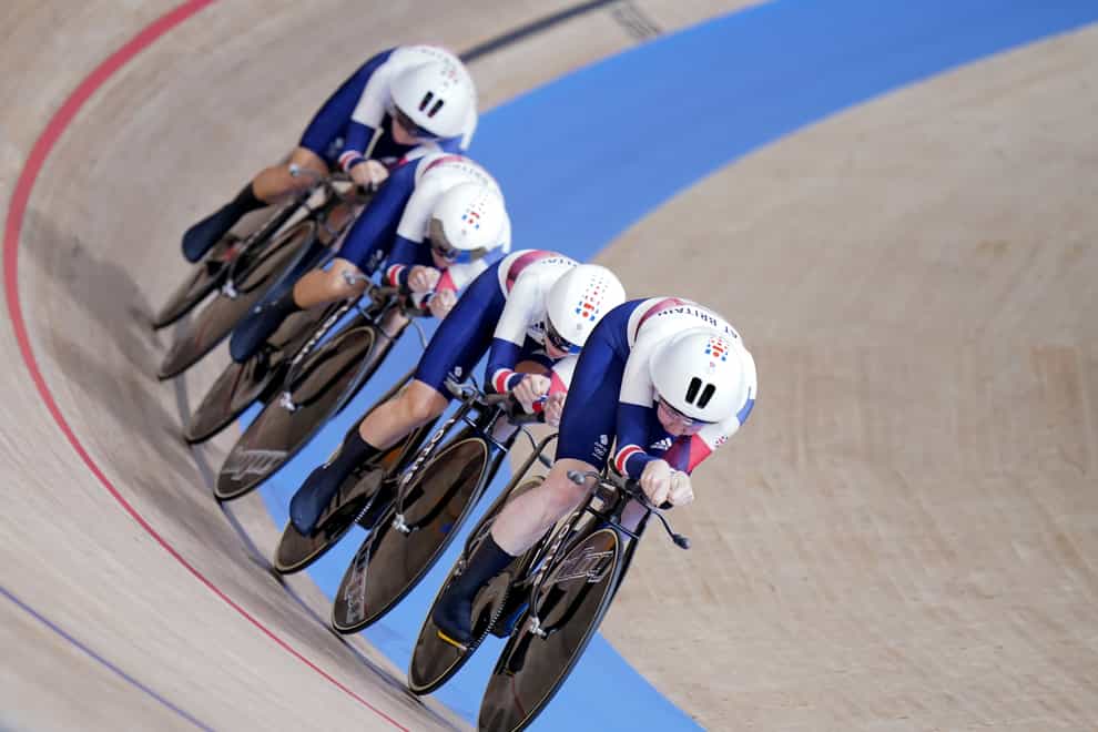Great Britain finished second in qualifying for the team pursuit (Danny Lawson/PA)