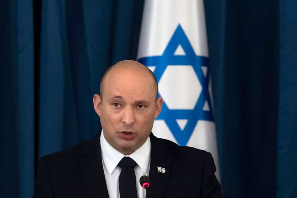 Israel’s prime minister Naftali Bennett (Sebastian Scheiner/AP)