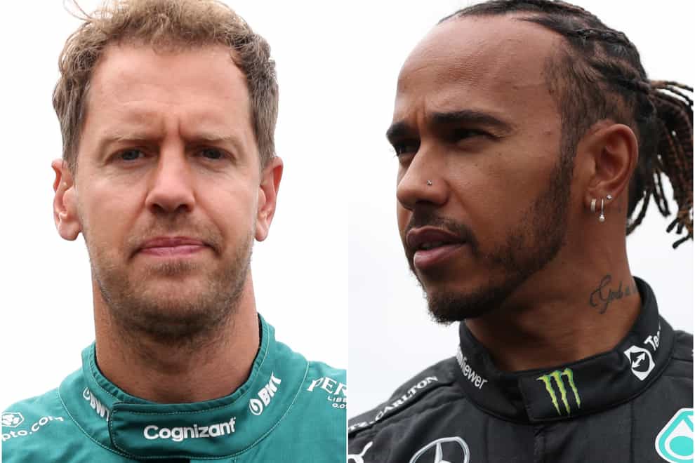 Lewis Hamilton (right) has spoken out in support of Sebastian Vettel (Bradley Collyer/PA)