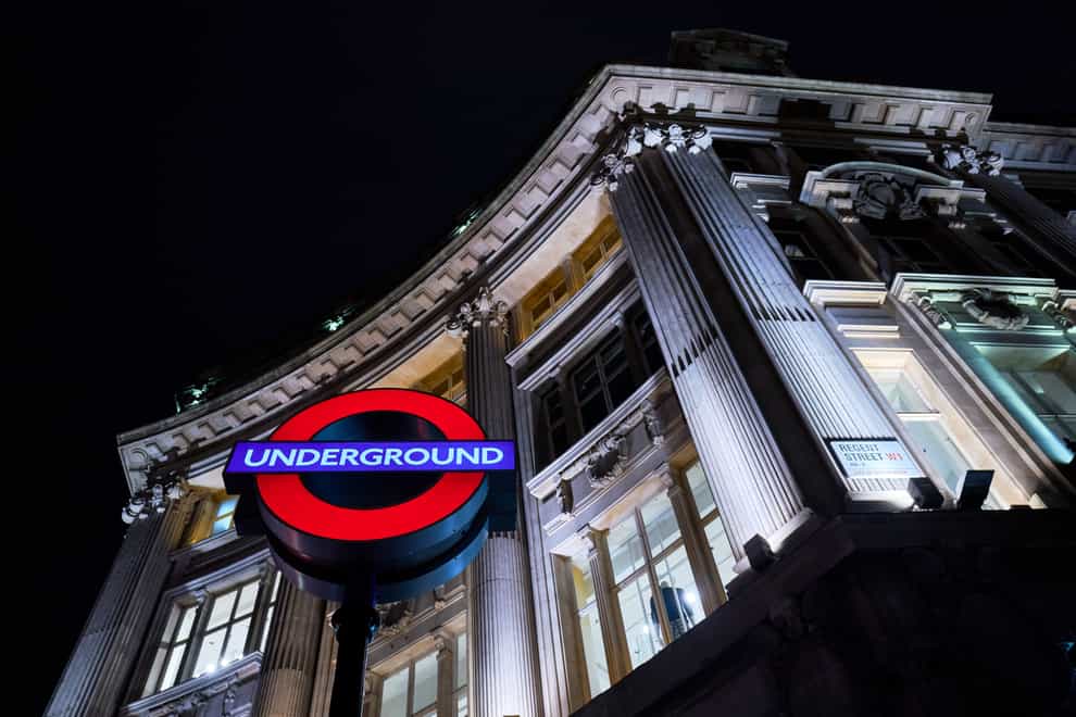 The incident occurred at Oxford Circus Tube Station (John Walton/PA)