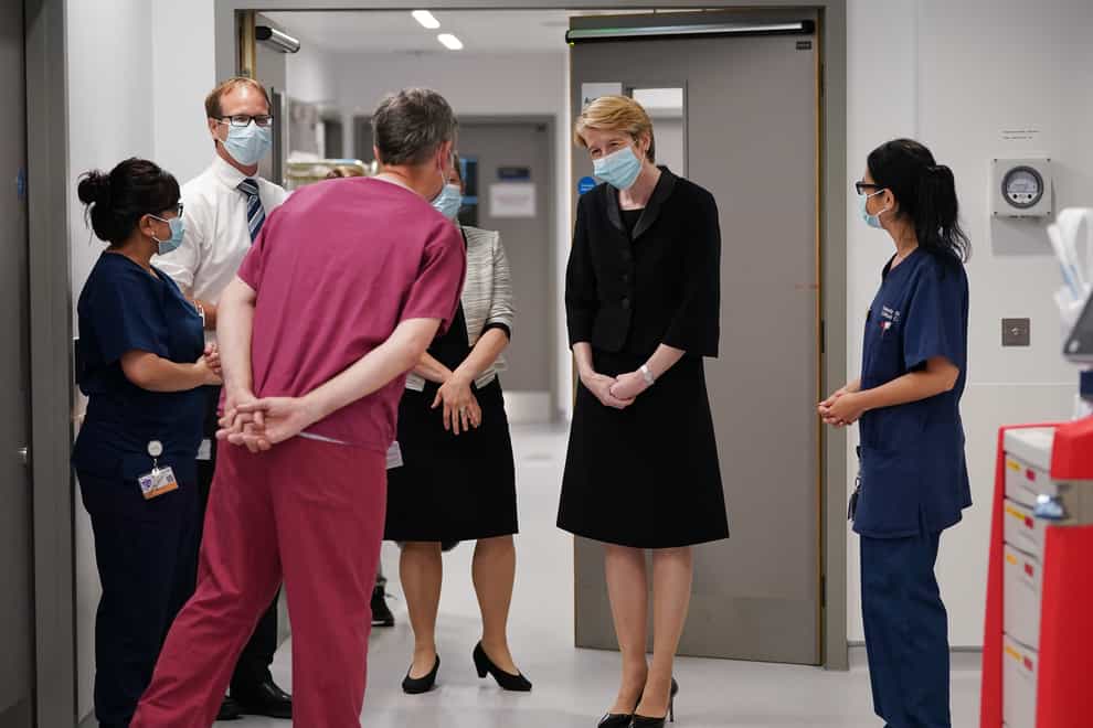 New NHS England boss Amanda Pritchard (in black) has written to staff about the challenges ahead (Yui Mok/PA)