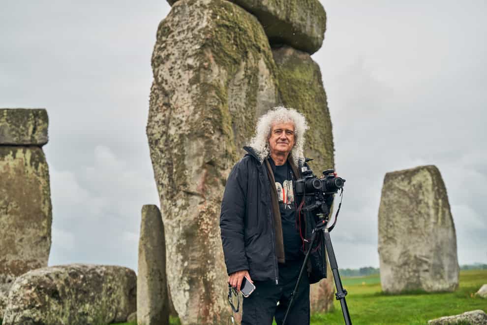 Brian May at Stonehenge (Gareth Iwan Jones/English Heritage/PA)
