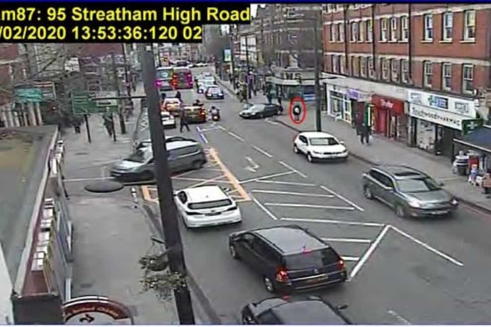 Sudesh Amman walking on Streatham High Road (Metropolitan Police/PA)