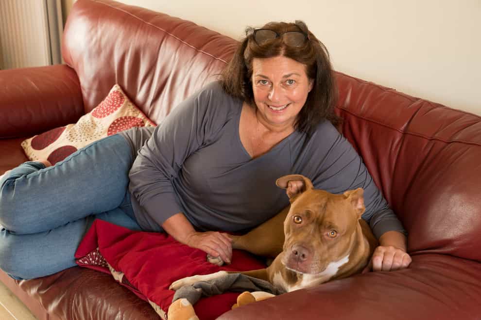 Anita Mehdi and pet dog Lola (Blue Cross/PA)