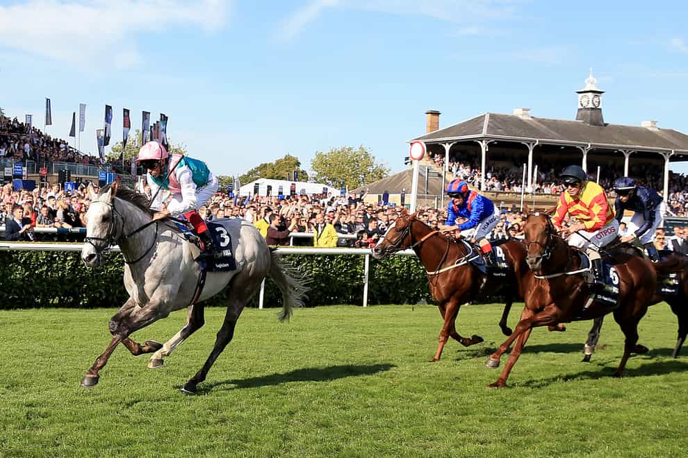 Logician and Frankie Dettori won the William Hill St Leger at Doncaster in 2019 (Clint Hughes/PA)