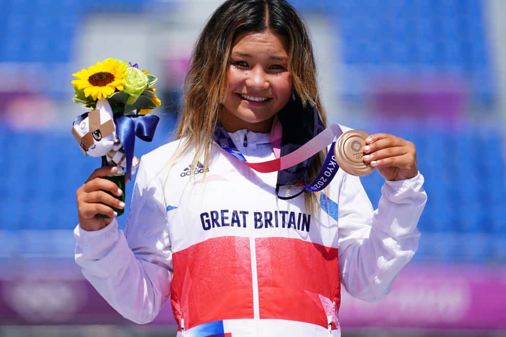 Sky Brown was crowned Great Britain’s youngest Olympic medallist (Adam Davy/PA)