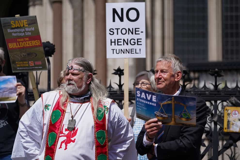 Highways England has insisted it will continue developing plans to dig a tunnel near Stonehenge despite campaigners opposed to the project winning a High Court battle (Kirsty O’Connor/PA)