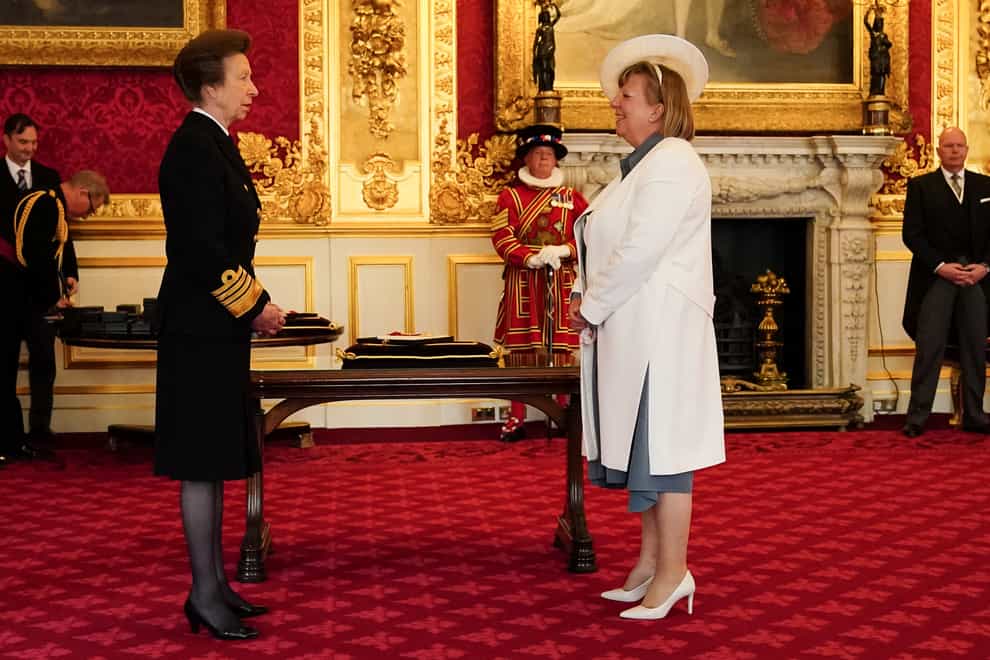 Alison Saunders is made a Dame Commander of the Order of the Bath by the Princess Royal (PA)