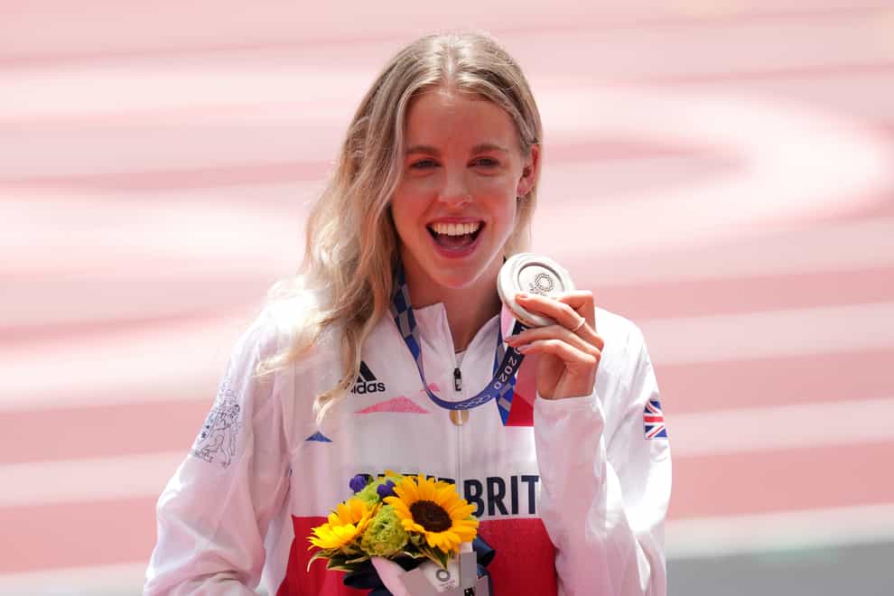 Great Britain’s Keely Hodgkinson won 800m silver. (Martin Rickett/PA)