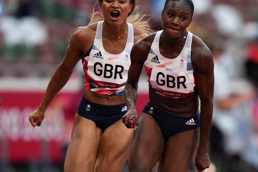 Great Britain’s Dina Asher-Smith returned for the 4x100m relay (Joe Giddens/PA)