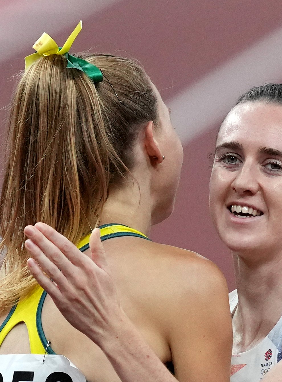 Laura Muir, right, was second in the 1500m semi-final and lines up in the final on Friday (Martin Rickett/PA)