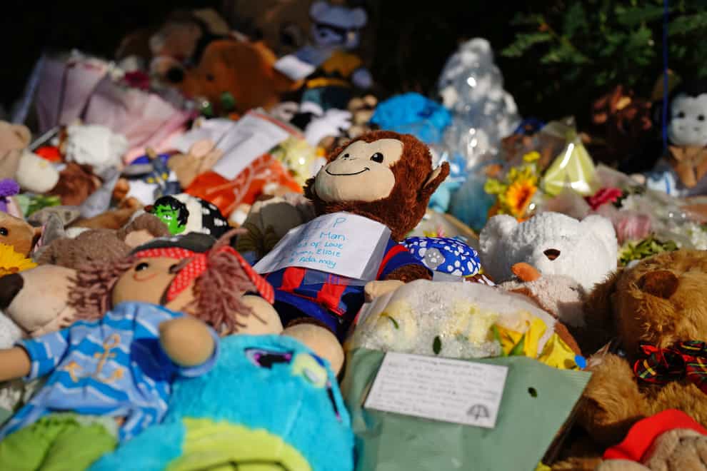 Tributes have been left by the river (Ben Birchall/PA)