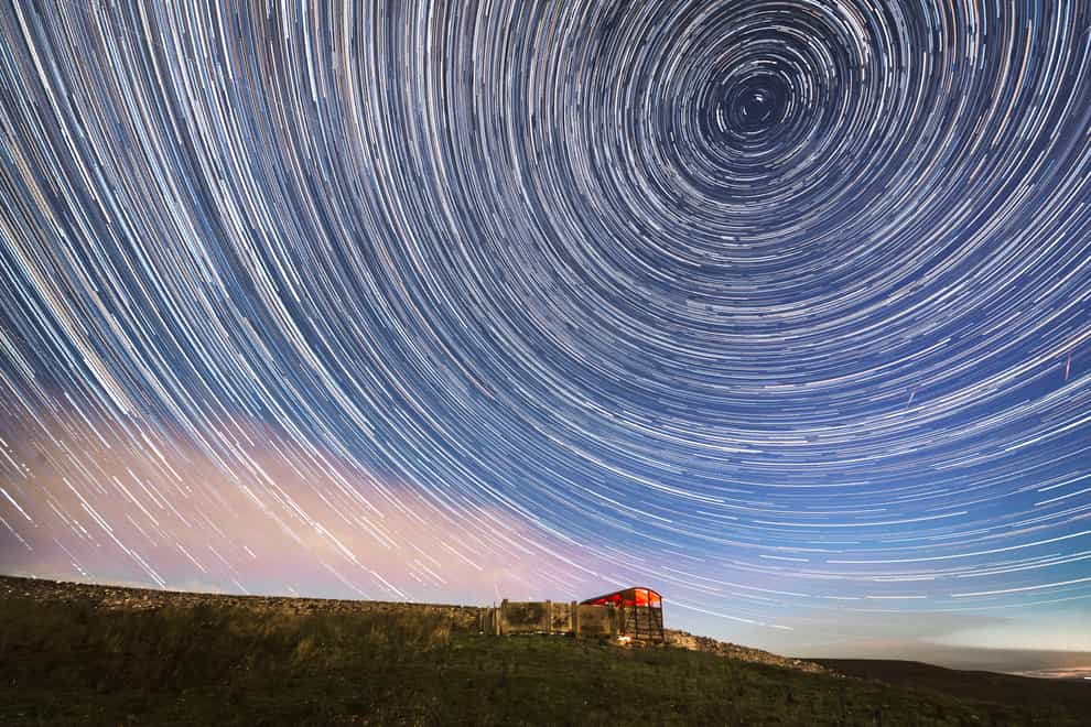 Digital composite of 233 photographs taken over a period of one hour and 57 minutes (Danny Lawson/PA)