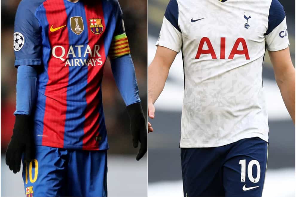 Lionel Messi’s sudden free agency could spell bad news for Harry Kane (Andrew Milligan/Daniel Leal-Olivas/PA)