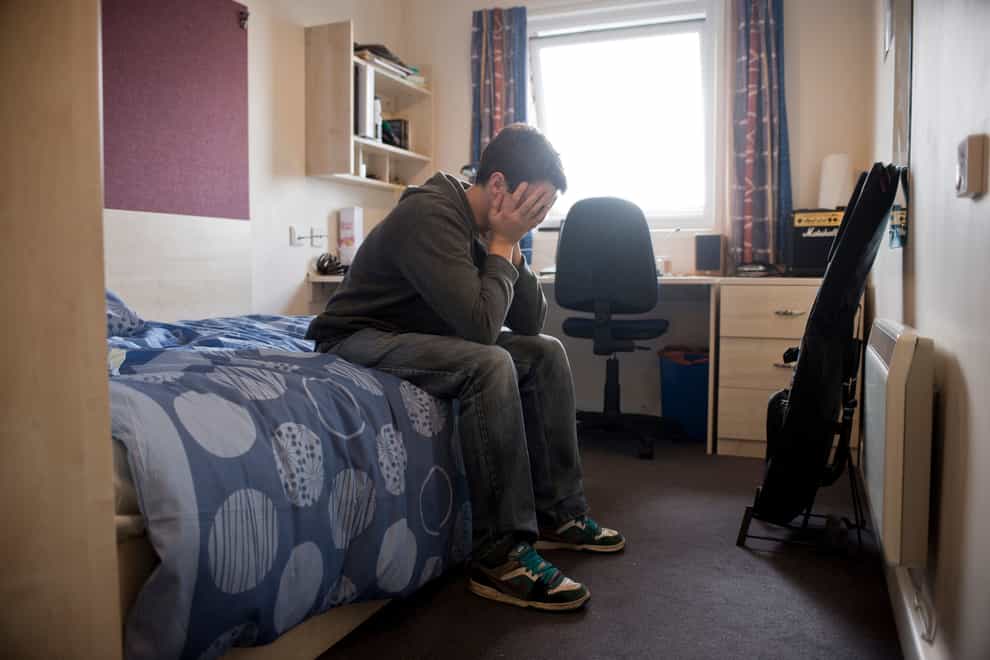 A Generic Photo of a stressed male student. See PA Feature FAMILY Student Mental Health. Picture credit should read: Alamy/PA. WARNING: This picture must only be used to accompany PA Feature FAMILY Student Mental Health.