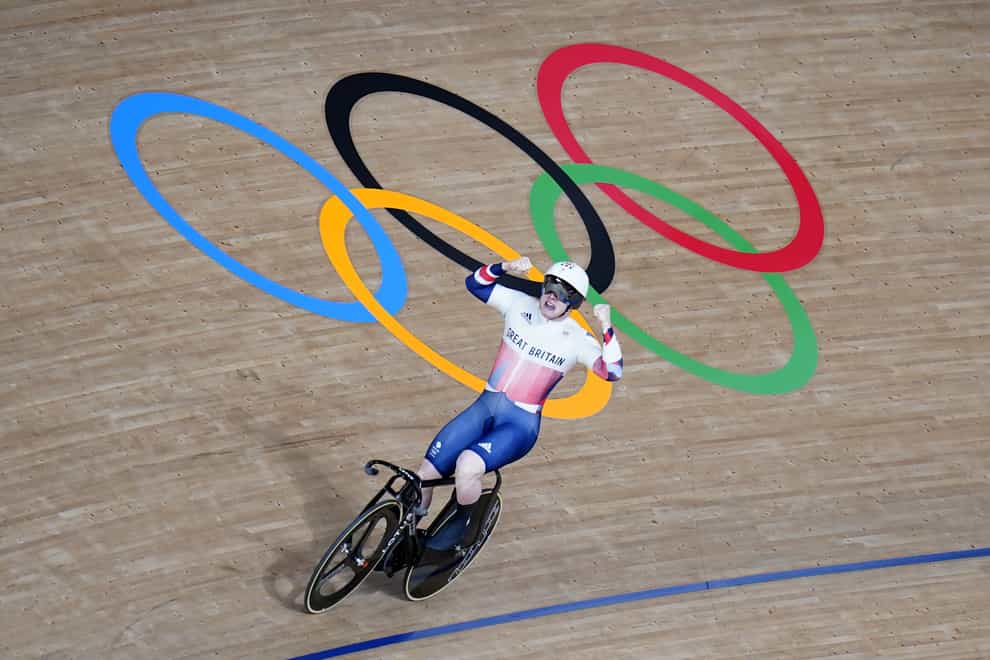 Jack Carlin celebrated Olympic bronze in the men’s sprint (Danny Lawson/PA)