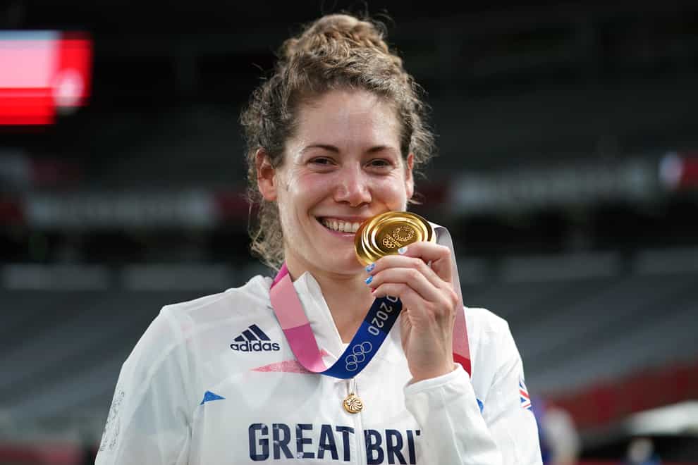 Kate French with her modern pentathlon gold medal (Mike Egerton/PA)
