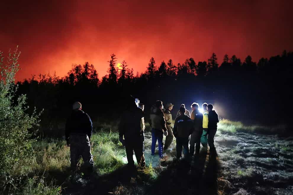 A forest fire in Russia (Ivan Nikiforov/AP)
