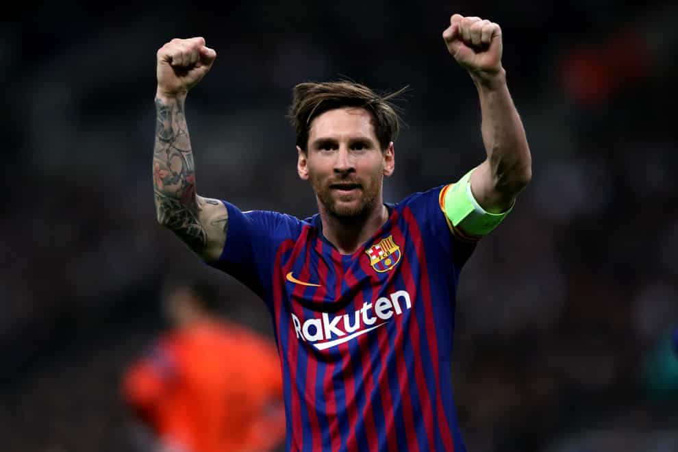 Barcelona’s Lionel Messi has bid a tearful farewell to the club (Nick Potts/PA)
