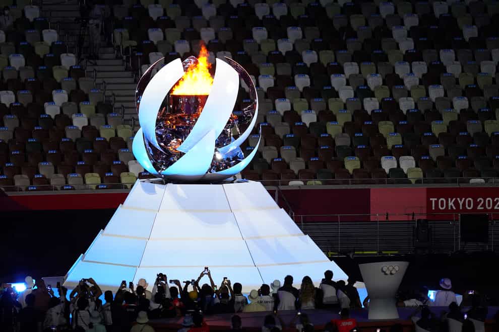 The Olympic flame is extinguished (Martin Rickett/PA)