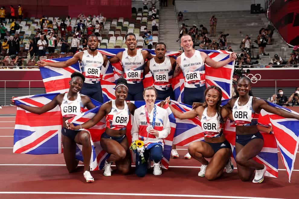Great Britain’s 4x100m relay teams and Laura Muir won half of Team GB’s athletics medals (Martin Rickett/PA)