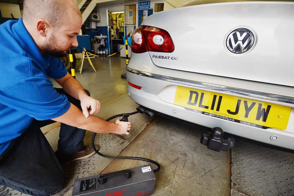 Owners of cars due an MOT next month are being urged to book early because of a surge in demand (John Stillwell/PA)
