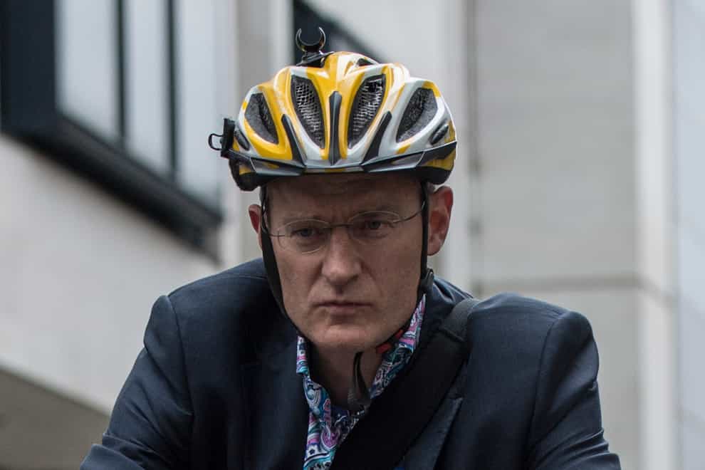 A video of cyclists riding four abreast filmed by broadcaster Jeremy Vine sparked an angry reaction on social media (Lauren Hurley/PA)