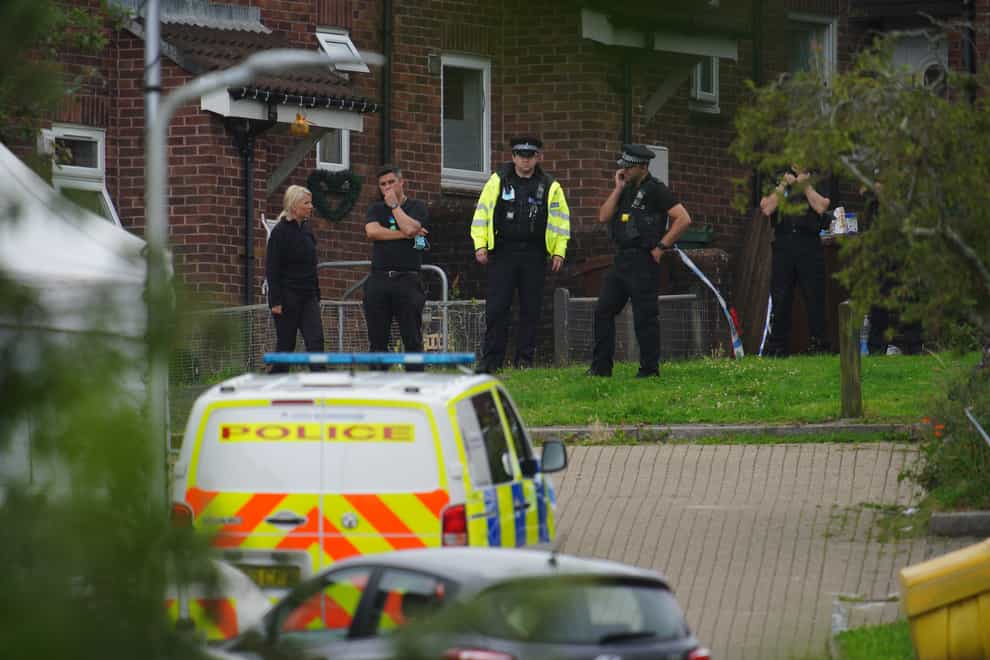 Police activity in Biddick Drive in the Keyham area of Plymouth (Ben Birchall/PA)