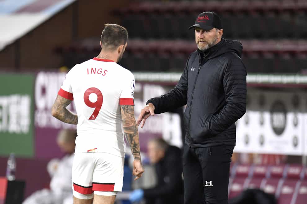 Southampton boss Ralph Hasenhuttl (right) will have to do without the goal threat of Danny Ings (Peter Powell/PA)