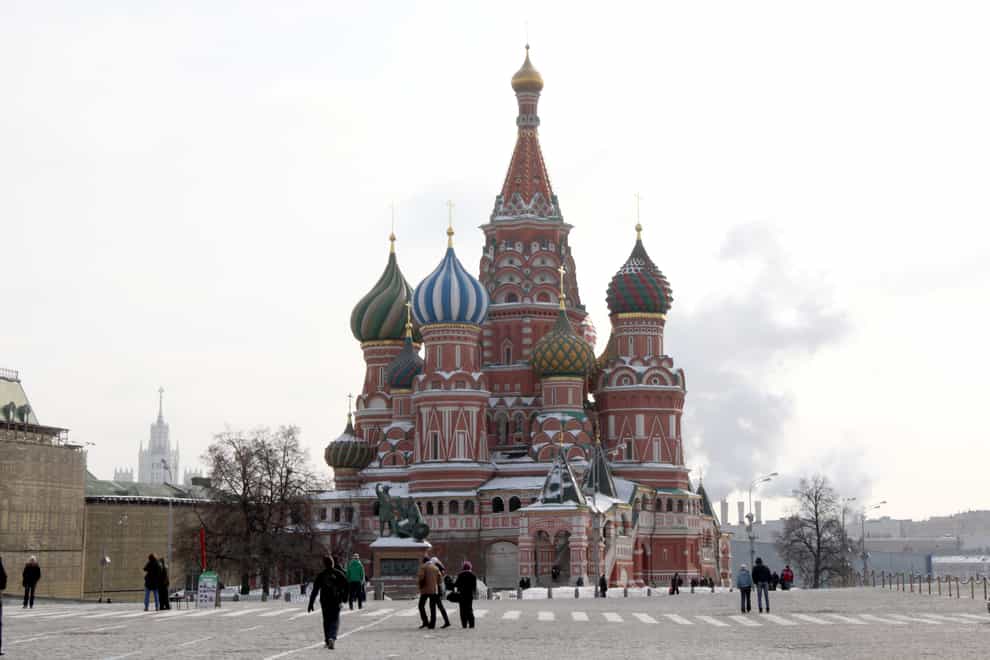 St Basil’s Cathedral in Red Square in Moscow, Russia (Steve Parsons/PA)