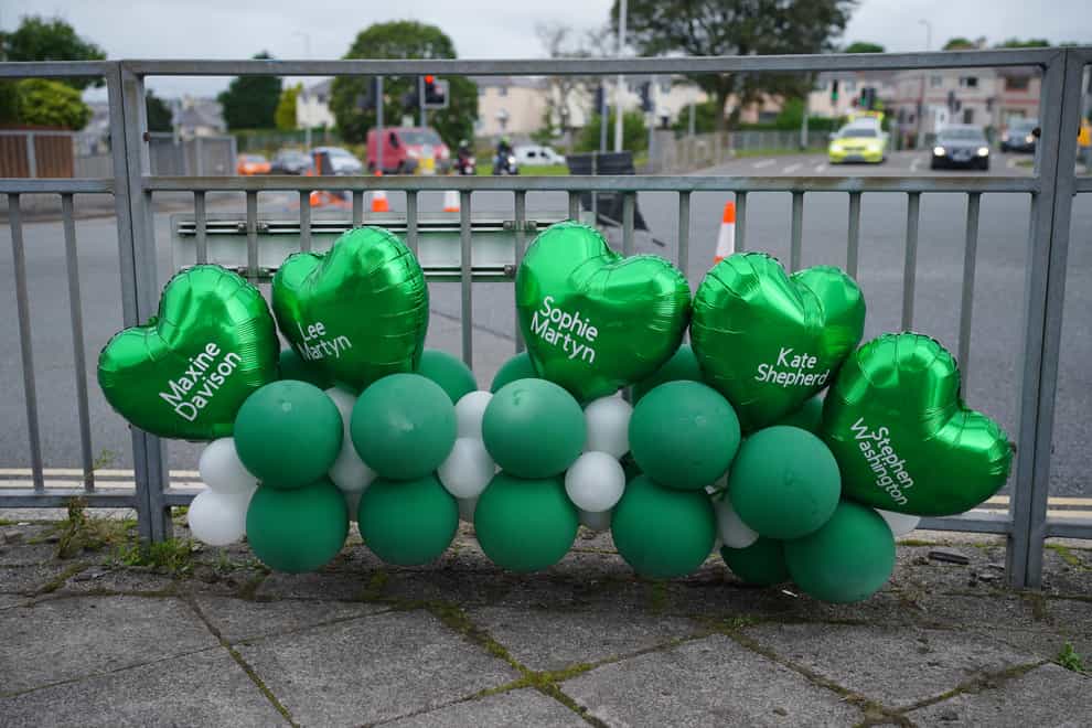 Tributes left in the Keyham area of Plymouth (Ben Birchall/PA)