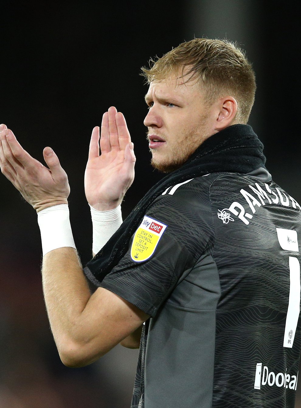 Sheffield United goalkeeper Aaron Ramsdale had precious little to do at Swansea (Nigel French/PA)