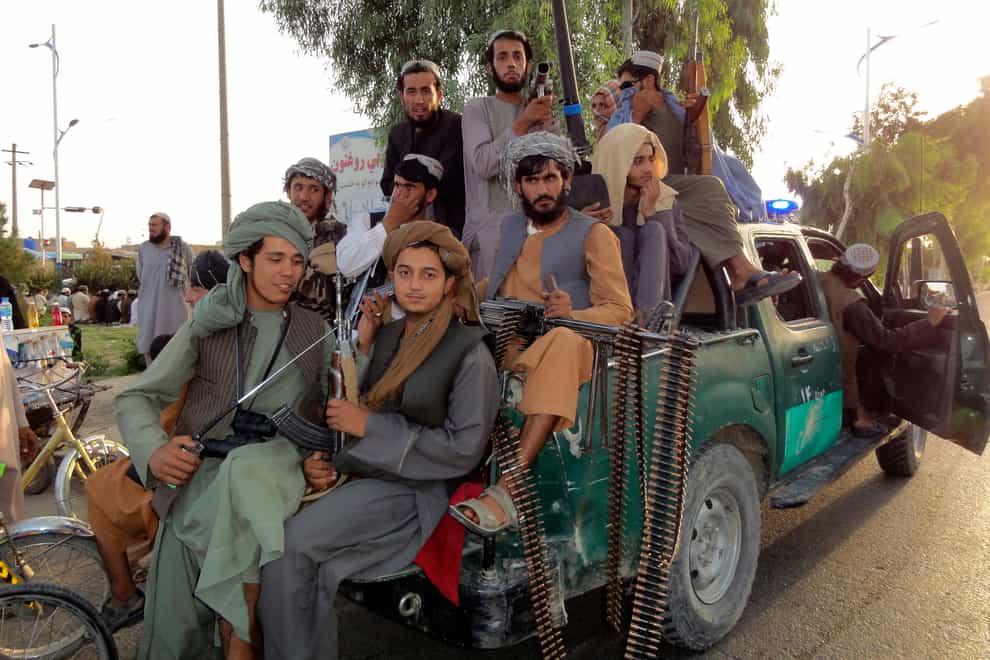Taliban fighters have recaptured most of Afghanistan in just over a week (Sidiqullah Khan/AP)