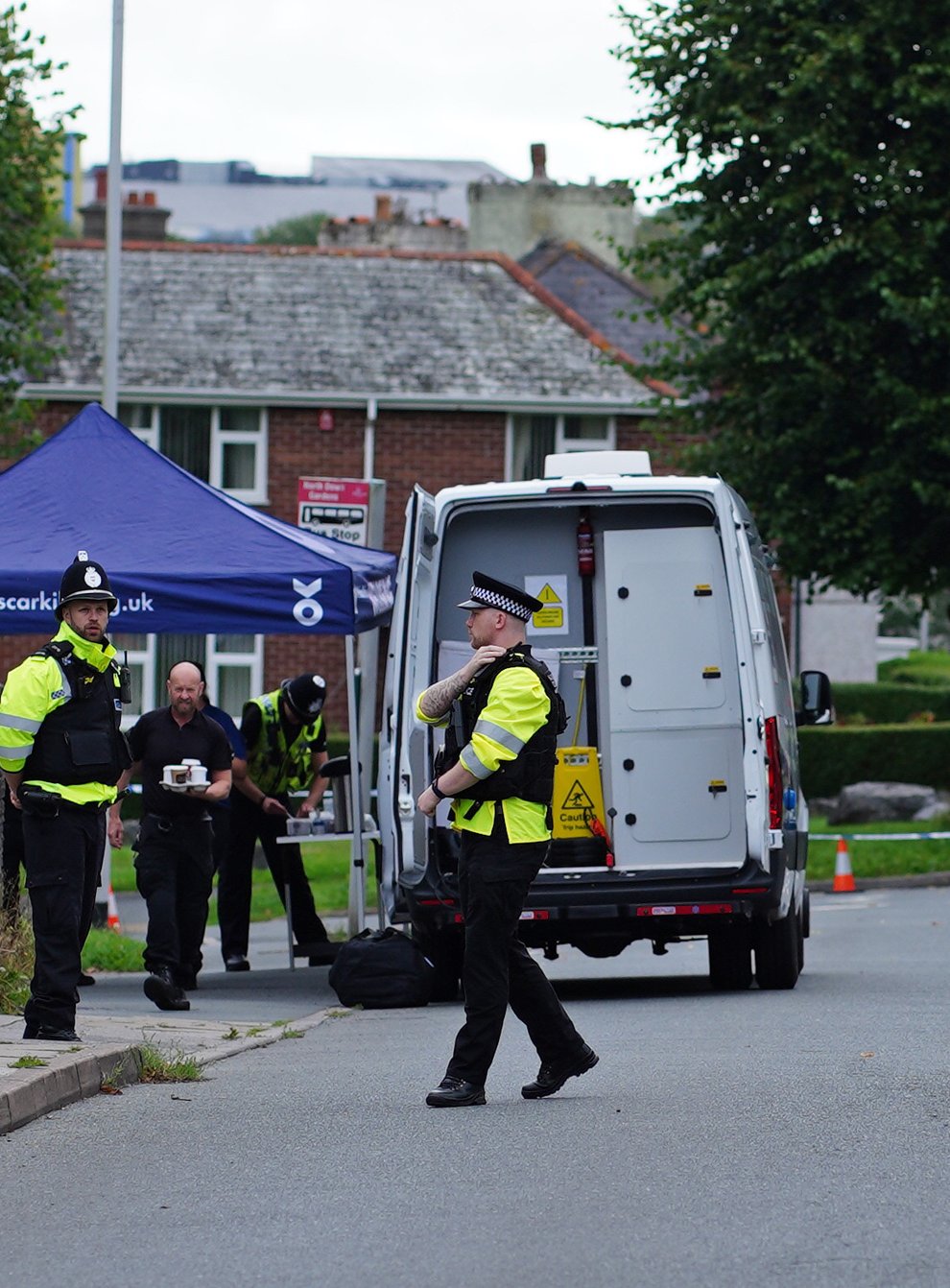 Police activity in Royal Navy Avenue in the Keyham area of Plymouth (Ben Birchall/PA)