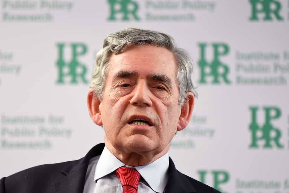 Former prime minister Gordon Brown (Victoria Jones/PA)