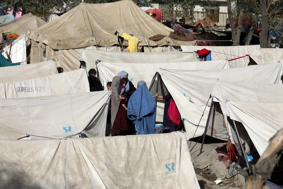 Internally displaced Afghans in Kabul (Rahmat Gul/AP)