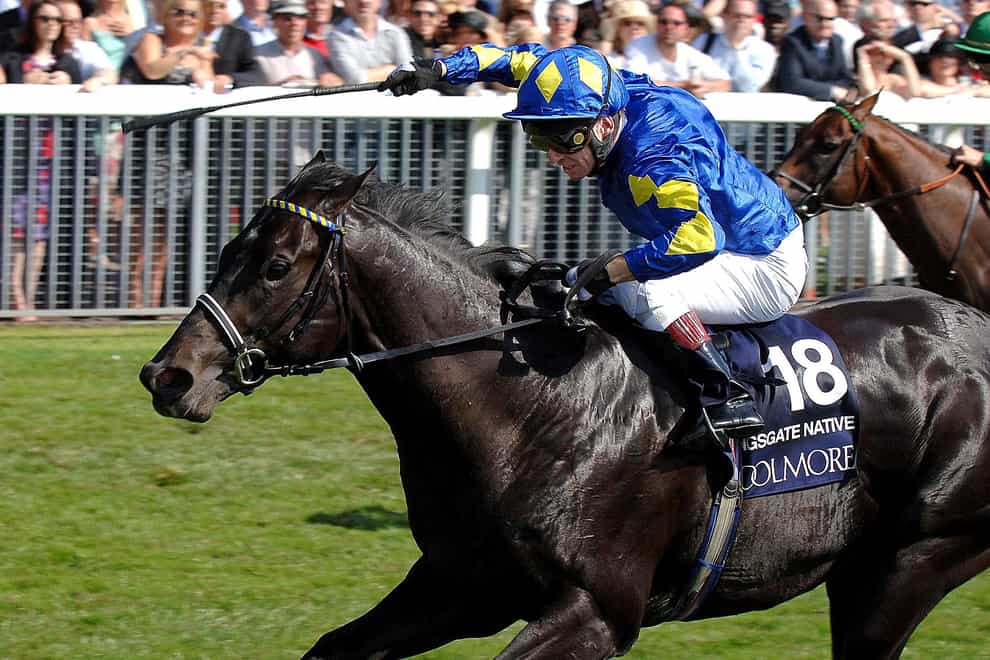Jimmy Quinn and Kingsgate Native win the Coolmore Nunthorpe Stakes at York Racecourse (John Giles/PA)