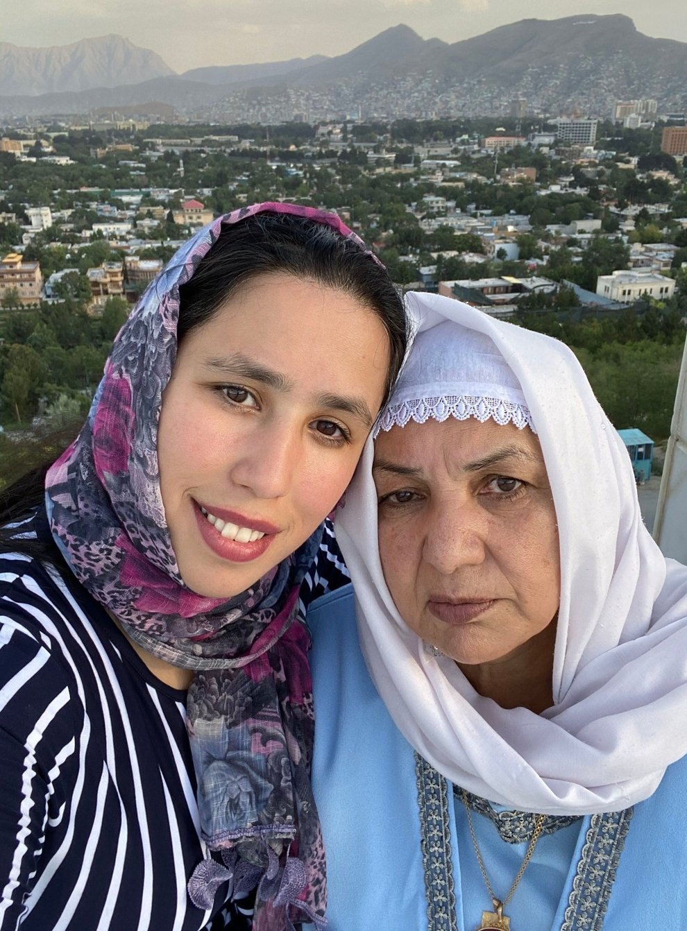 Fereba Hafizi with her mother Layloma (Fereba Hafizi/PA)