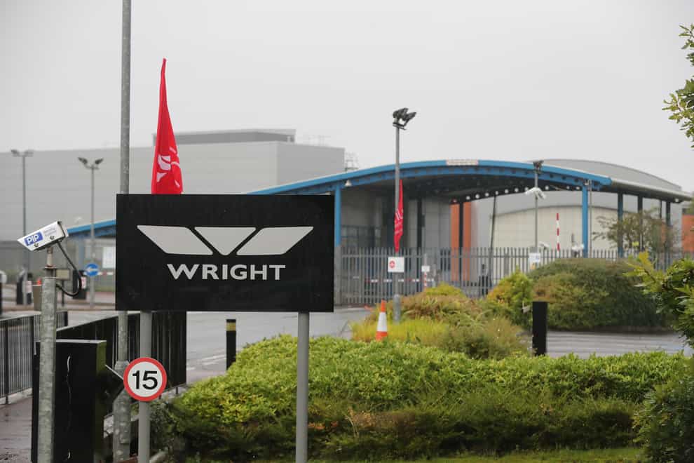 The Wrightbus plant in Ballymena, where up to 300 jobs are to be created (Niall Carson/PA)