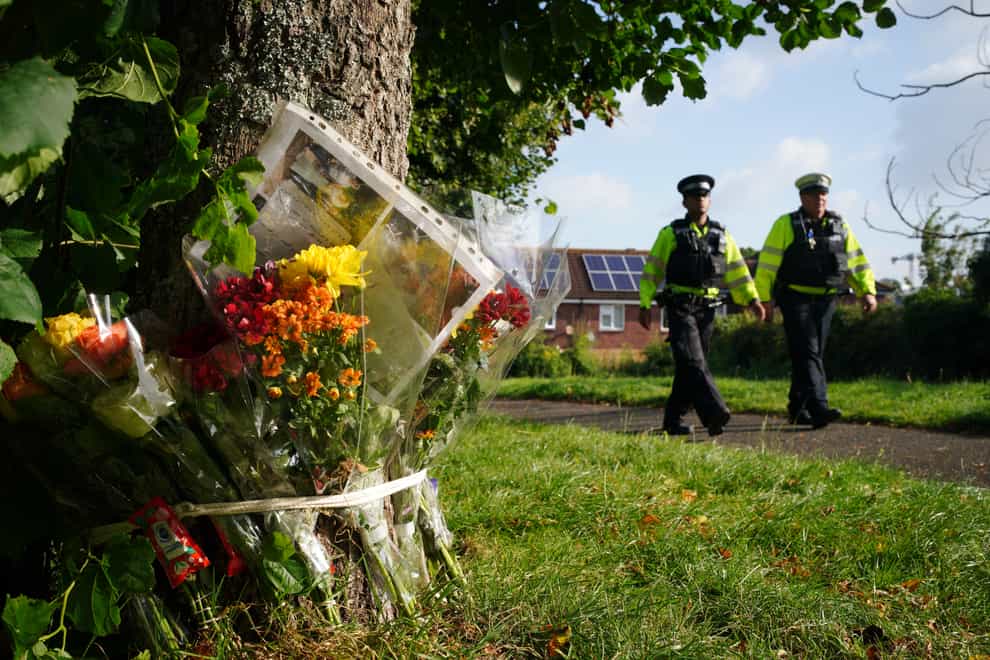 Floral tributes left in Keyham in Plymouth, Devon, for Stephen Washington, after five people were killed by gunman Jake Davison in a firearms incident (Ben Birchall/PA)
